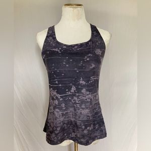 Aneko gray and black built in bra activewear tank top